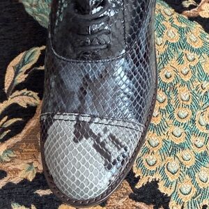 Marc Jacobs Black Snakeskin Oxfords